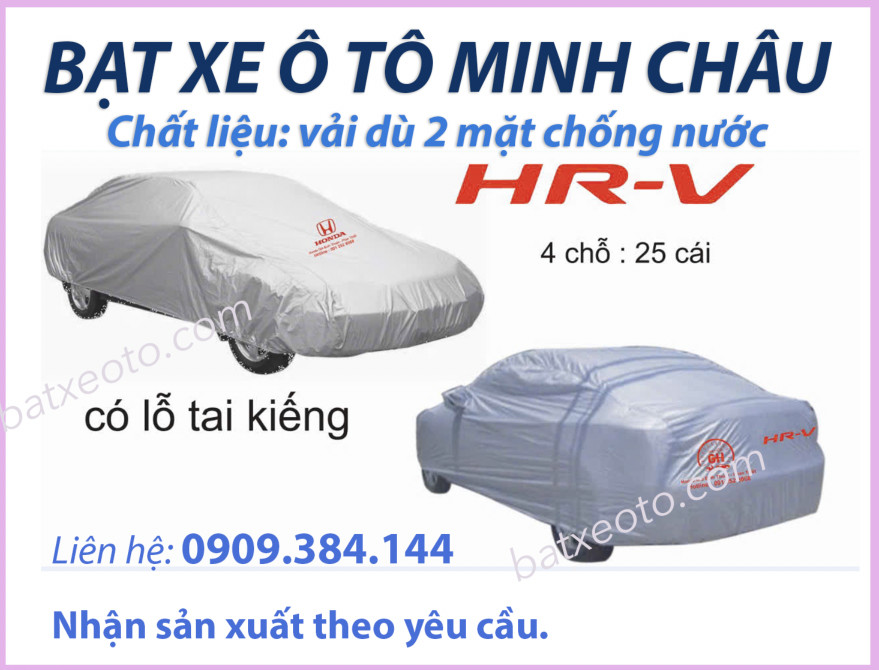 Bạt xe ô tô in ấn theo yêu cầu